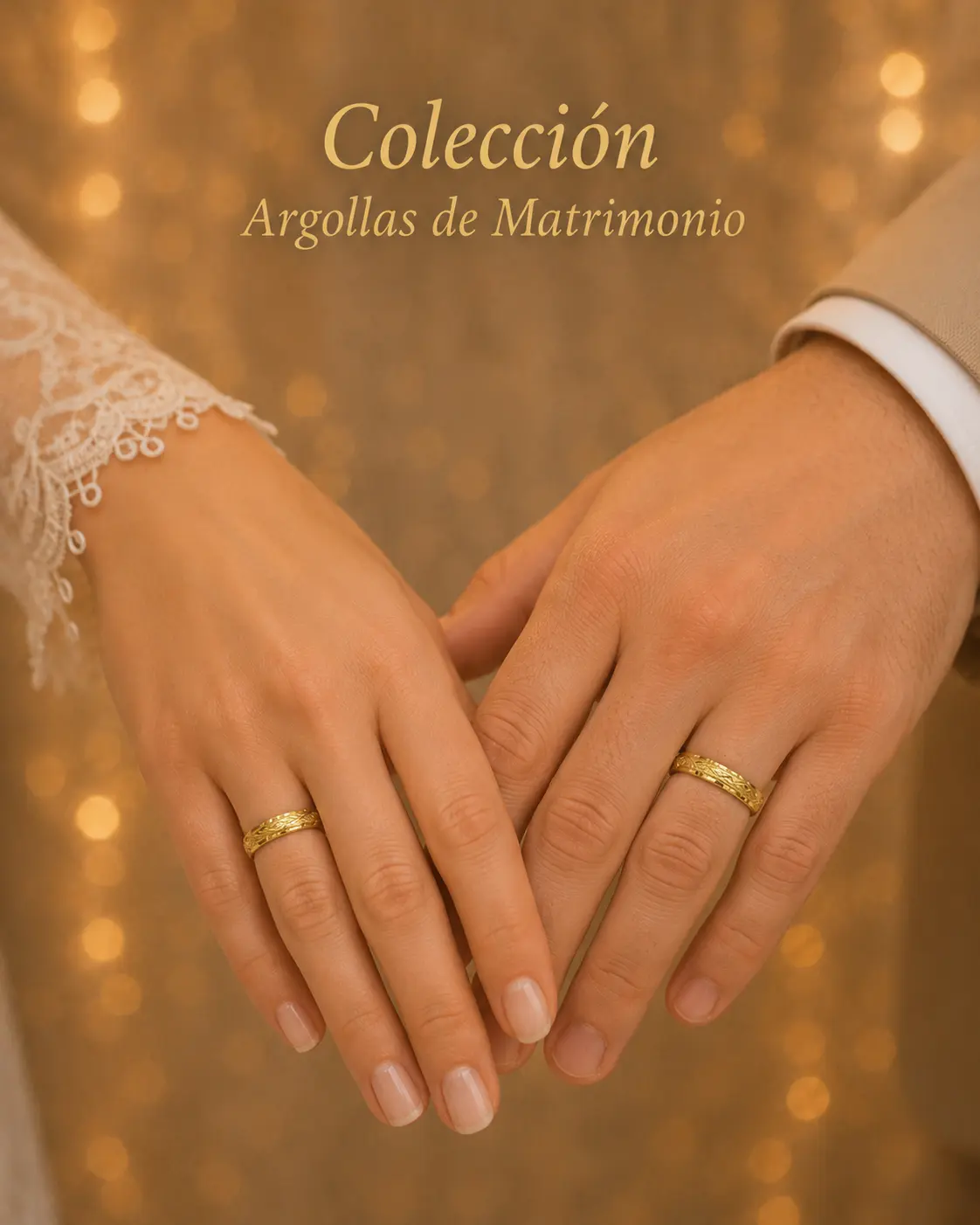 Coleccion de argollas de matrimonio oro 18K Joyas KM Santiago