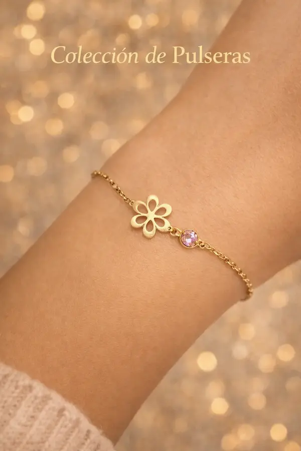 Colección de pulseras en oro 18K Joyas KM, joyería en Mall Arauco Estación Santiago